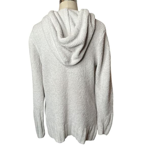 Simply Vera Cream Soft Lurex Chenille  Hooded Knit Sweater Women's Size S - Picture 3 of 6